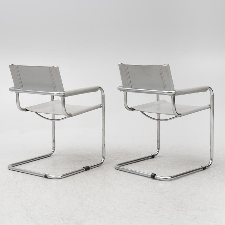 Seven chairs, probably Italy, 1980s.
