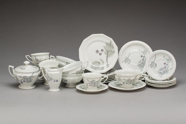 KAFFESERVIS, 19 delar, "Maria Björnbär", porslin, Rosenthal.