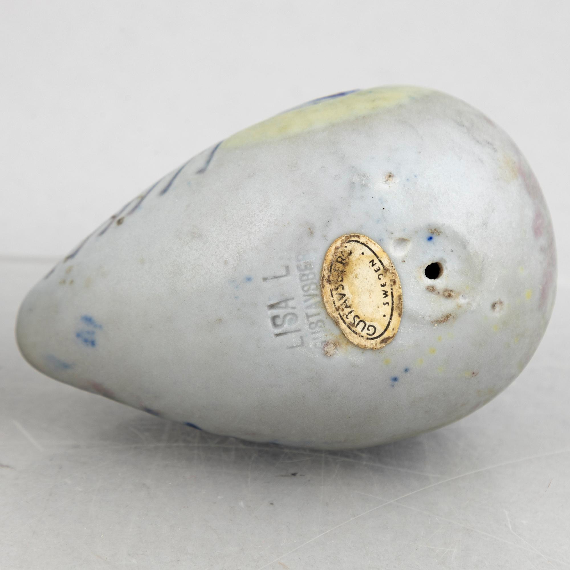 Lisa Larson, skulpturer, 8 st, småfåglar, stengods, Gustavsberg.