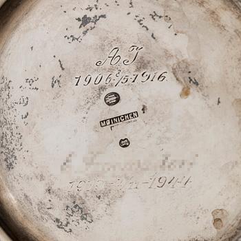 Carl J.S. Möinichen, kanna med rechaud, silver, Köpenhamn, Danmark 1916.