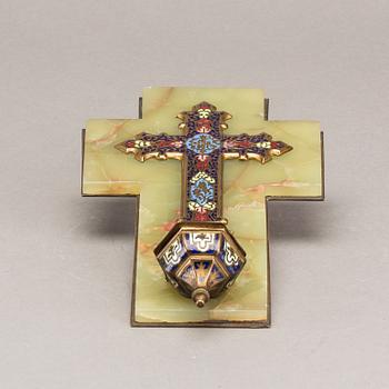 KRUCIFIX med VIGVATTENSKÅL, 1900-tal.