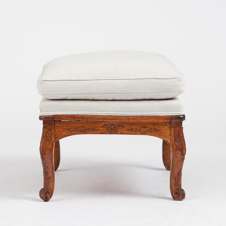 A French Régence stool, early 18th century.