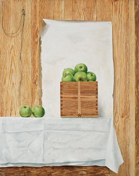 125. Philip von Schantz, "Uppställning med kappe och äpplen" (Still life with apples).