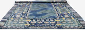 Margareta Sundbom Eichenholz, a knotted pile, 'Skogen och älven' carpet, Gävleborgs Läns Hemslöjdsförening, c. 710 x 384 cm.