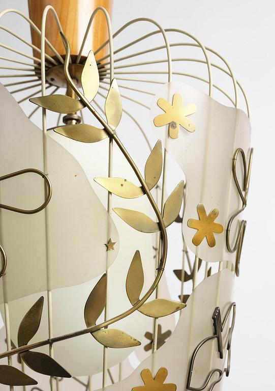 Hans Bergström, a rare ceiling lamp model "5A", ateljé Lyktan, Åhus, 1940s.