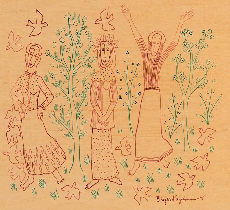 Birger Kaipiainen, Women in the garden.