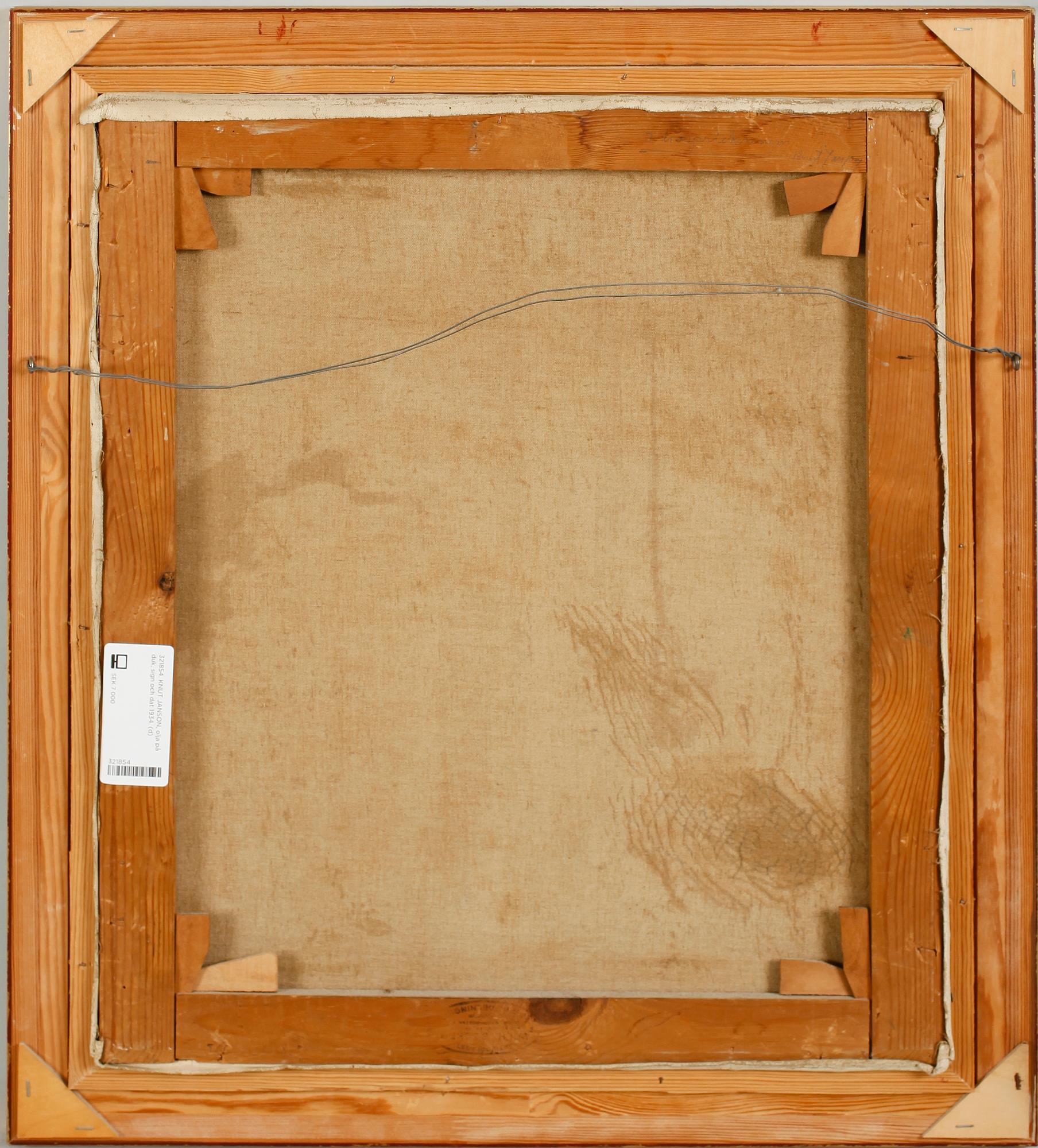 KNUT JANSON, olja på duk, sign och dat 1934.