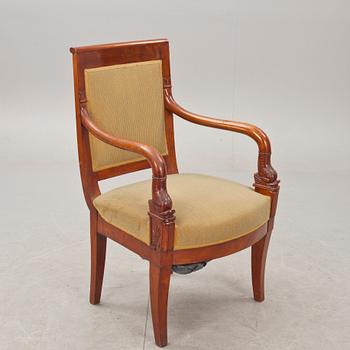 KARMSTOL. Senempire, 1800-talets mitt trol. Frankrike.