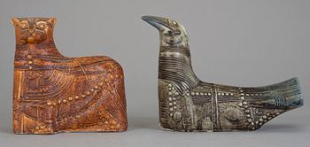 FIGURINER, 2 st, keramik, Bertil Vallien, Rörstrand.