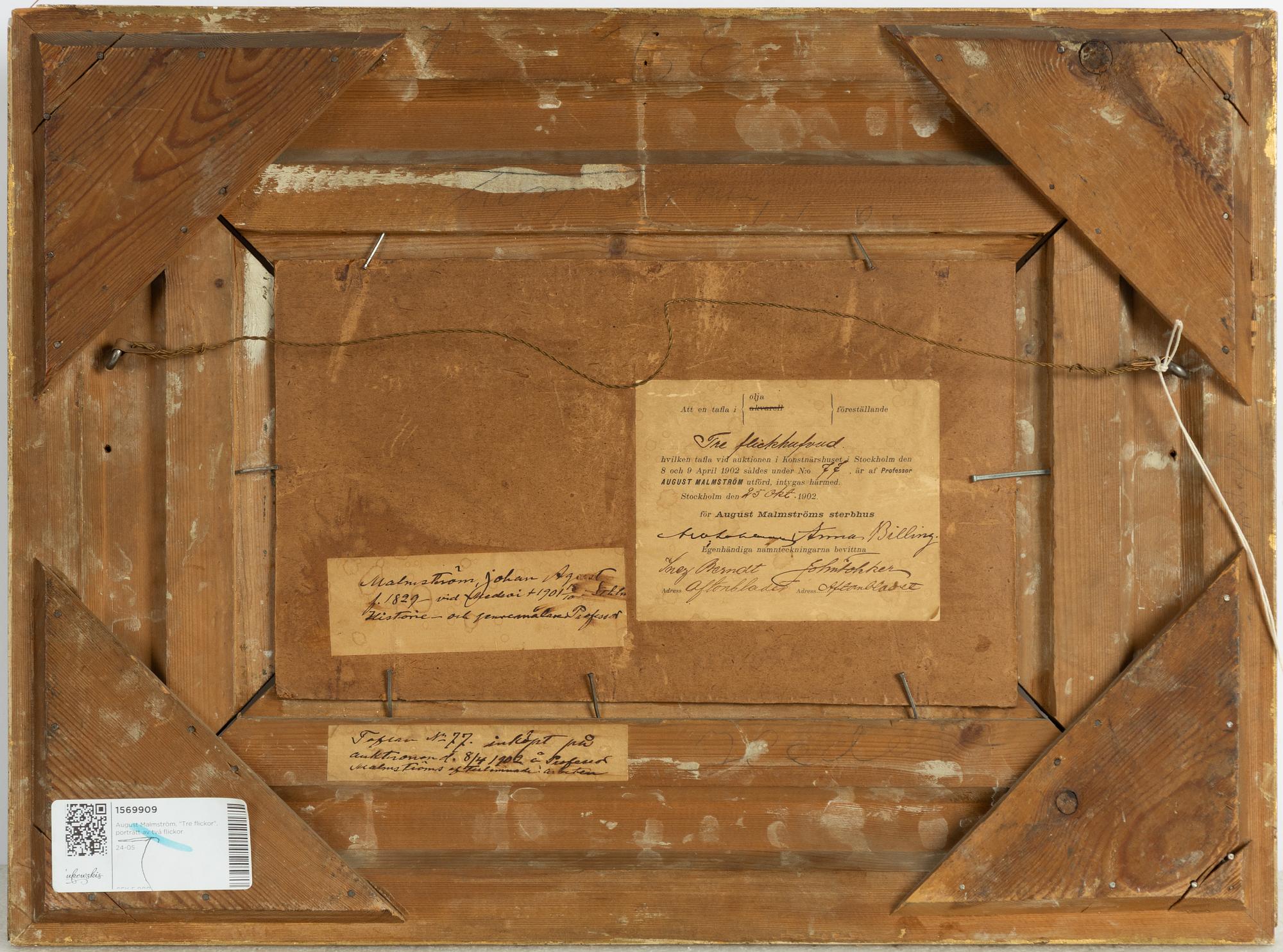 August Malmström, "Tre flickhufvud".