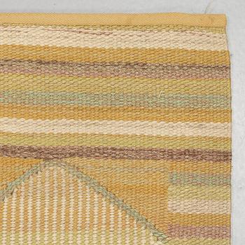 Barbro Nilsson, CARPET. "Spättan gul". Flat weave. 353,5 x 253 cm. Signed AB MMF BN.