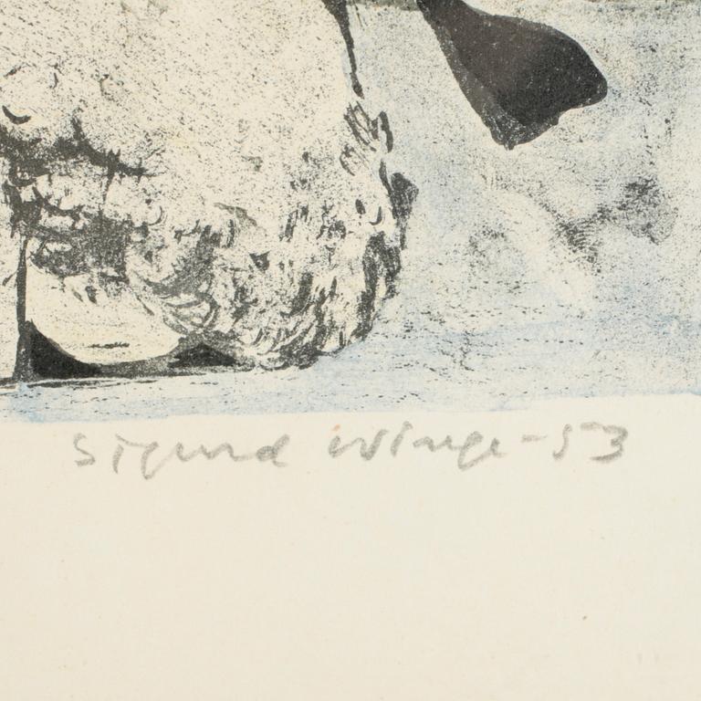 SIGURD WINGE, färglitografi, signerad och daterad -53.
