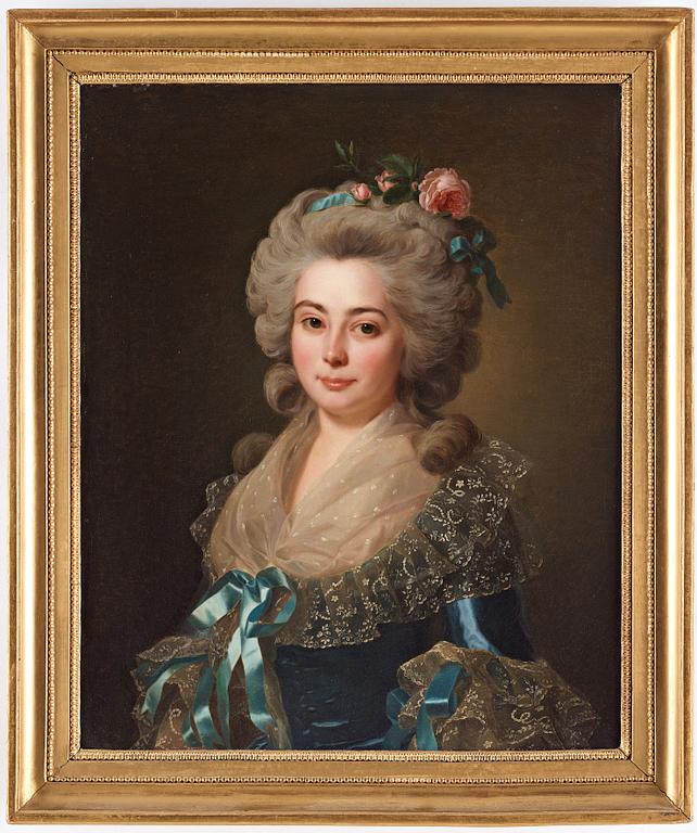 Alexander Roslin, Unknown lady in a blue dress.