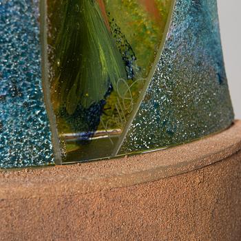 Kjell Engman, "Man in Trenchcoat", unique sculpture, from the series "Catwalk", cast glass, Kosta Boda.