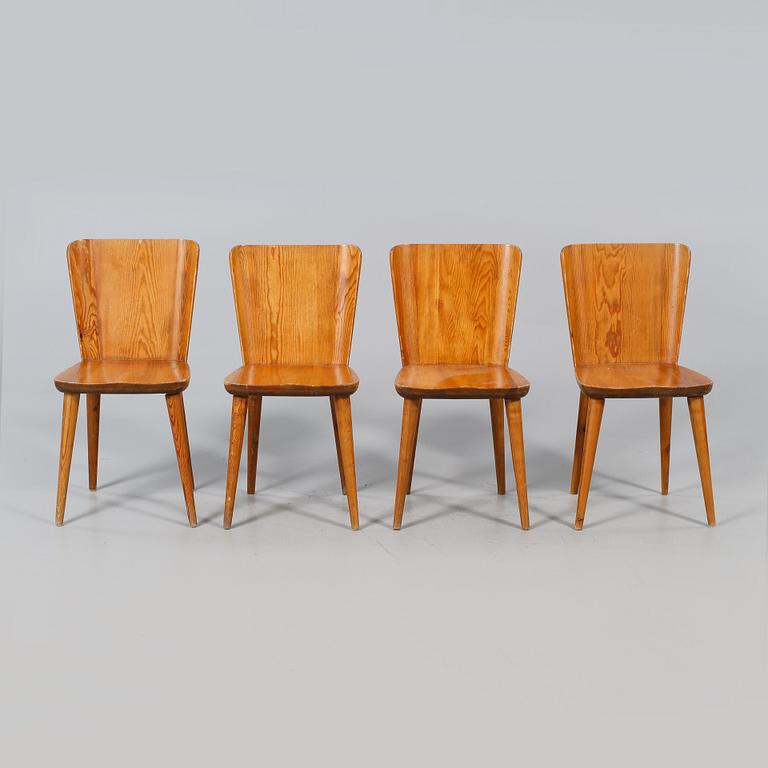 STOLAR, 4 st, "modell 510", Svensk Fur, Göran Malmvall, Karl Andersson och söner, 1900-talets andra hälft.