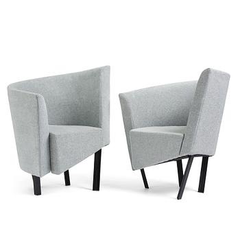 23. Paolo Pallucco, a pair of armchairs, Gambe-Pallucco, Italy, 1980s.