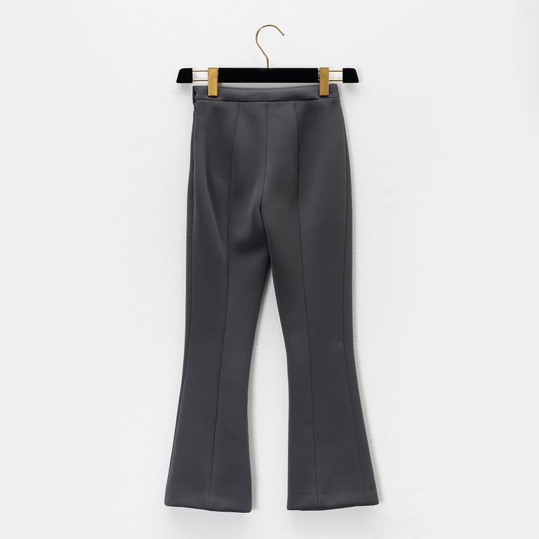 Prada, a pair of grey scuba pants, size 36.