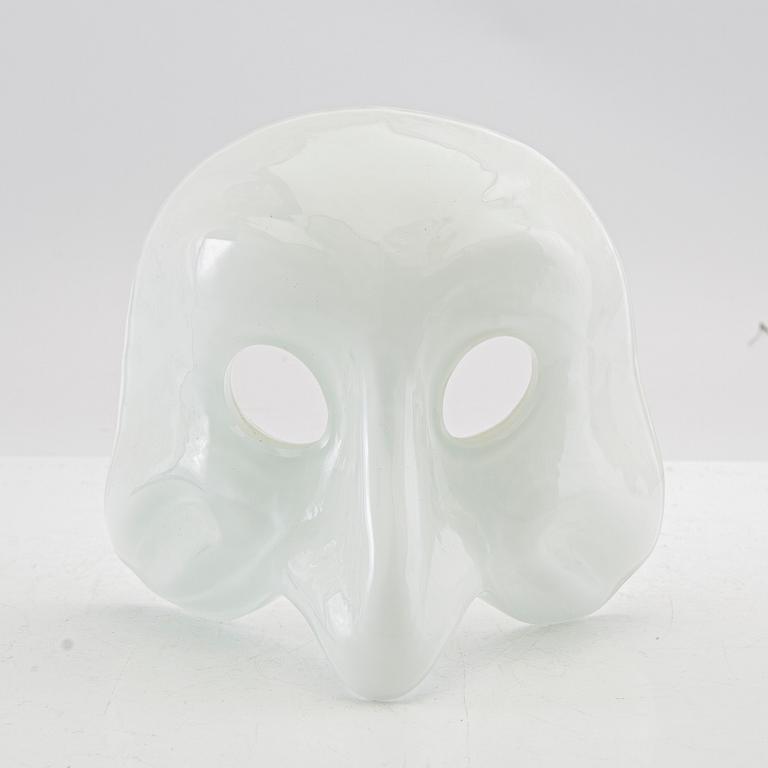 Masks, 2 pieces, Venini Italy, signed and dated 93/2002.