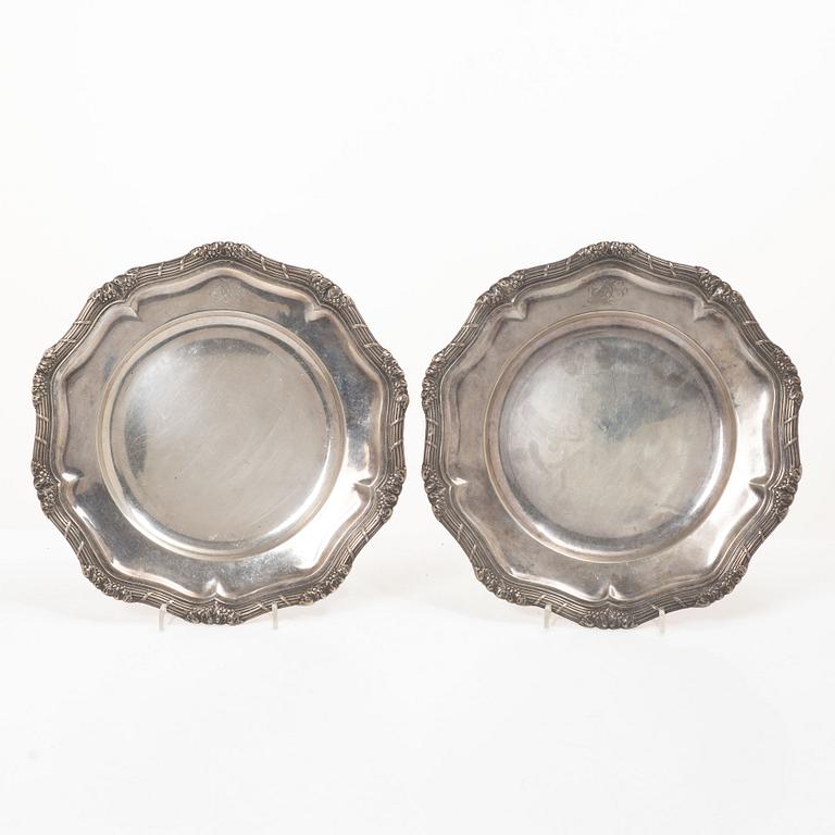 A. Dragsted, Twi Rococo style silver dishes, Copenhagen 1927.