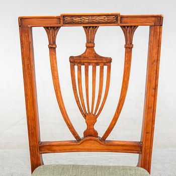 A pair of late Gustavian chairs by Johan Melchior Lundberg, ca 1800.
