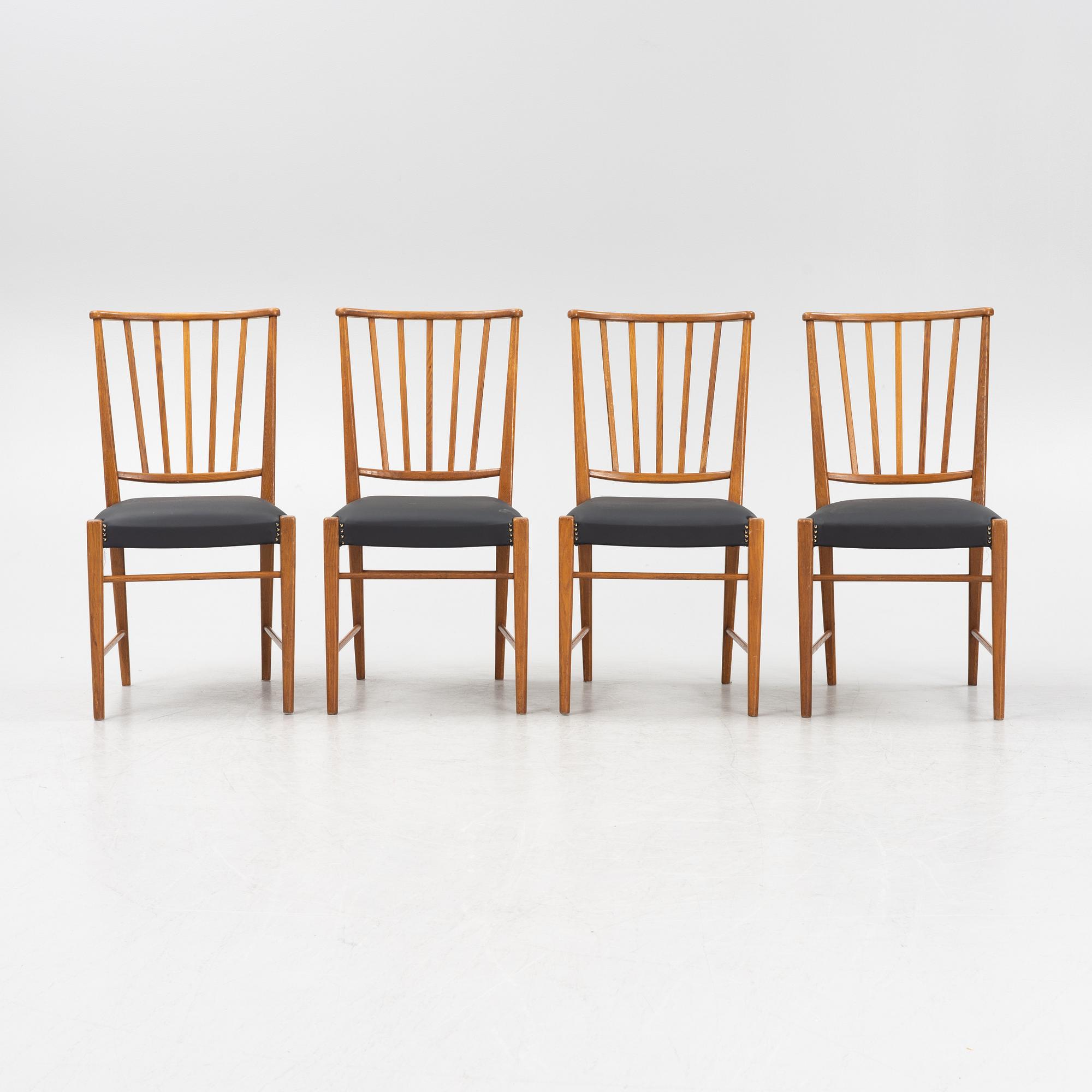 A set of four chairs, Farstrup, Denmark, 1950's/60's.