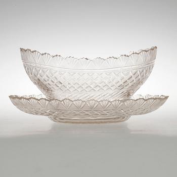 SKÅL MED FAT, Glas, 1800-tal.