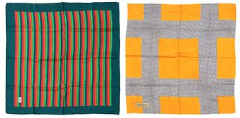 404. A set of two scarfs by Yves Saint Laurent.