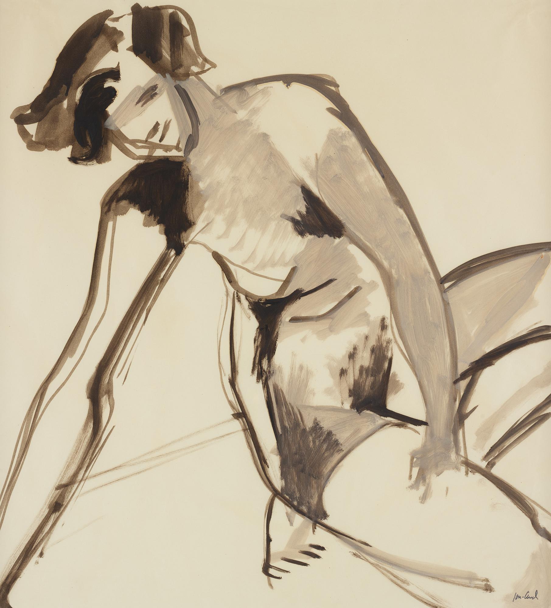 John Jon-And, watercolour, stamped signature.