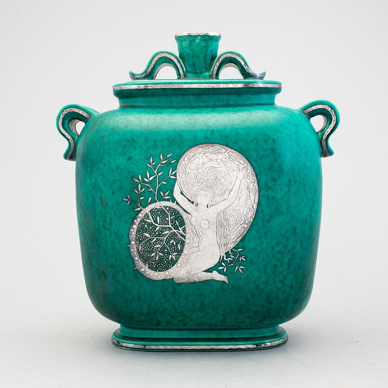 An urn with lid by Wilhelm Kåge for Gustavsberg, 1948.