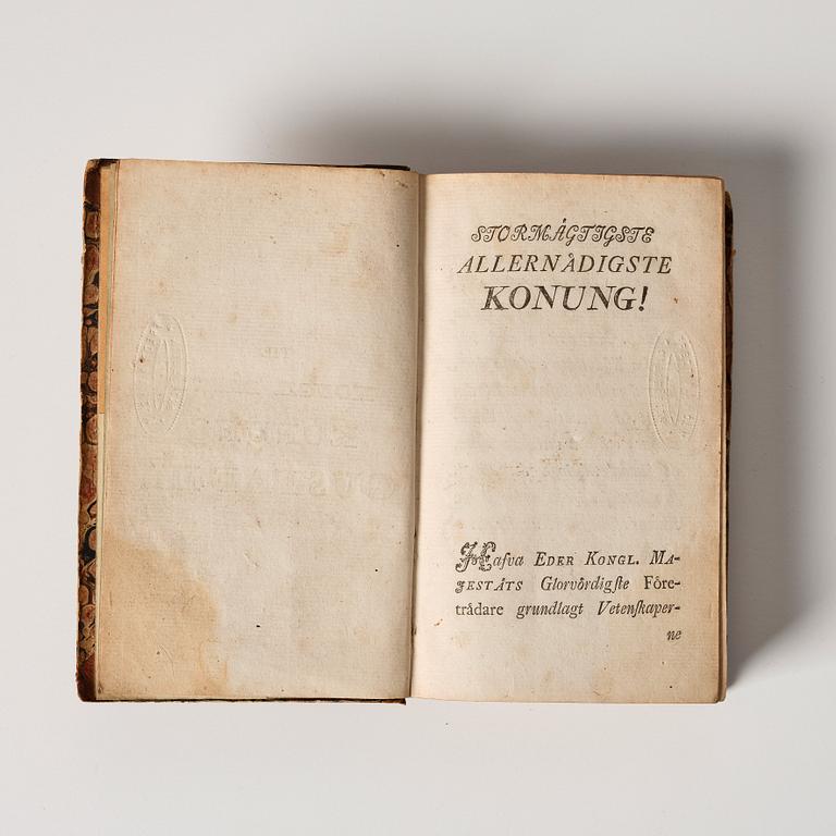 Two books by Carl Peter Thunberg, 'Resa uti Europa, Africa, Asia förrättad åren 1770-1779', part 1-4.