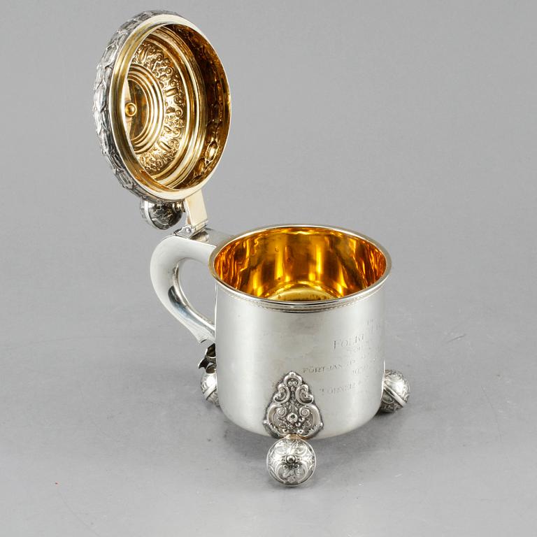 STOP, silver, CG Hallberg, Stockholm, 1940. Vikt 580 gram.