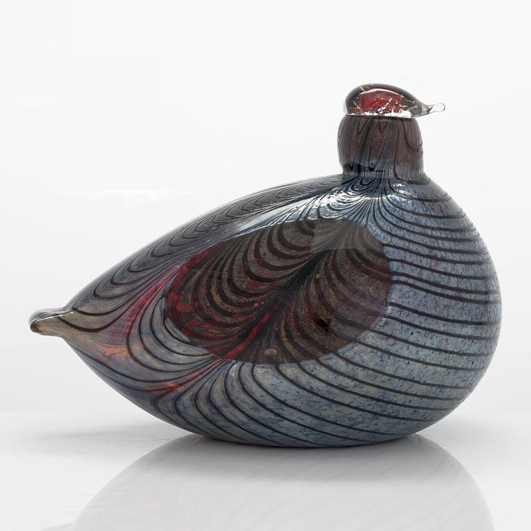 Oiva Toikka, glass bird, signed O. Toikka, Nuutajärvi Notsjö.