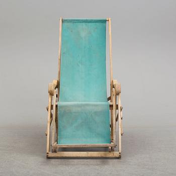 a mid 20th century deck chair.