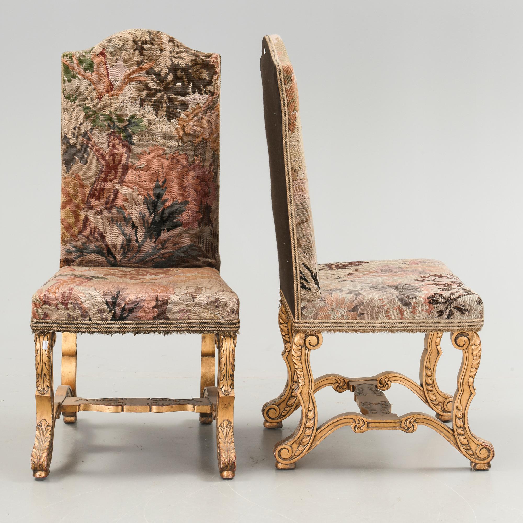STOLAR, ett par. Barockstil, 1800-tal.