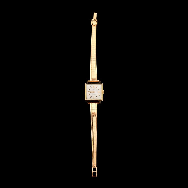 DAMARMBANDSUR, 18 k guld, International Watch Co, Automatic. Total vikt med urverk ca 37 gram.