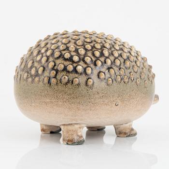 Lisa Larson, figurine, "Hedgehog", Gustavsberg for NK, Nordiska Kompaniet in collaboration with WWF. Limited edition of 2200.