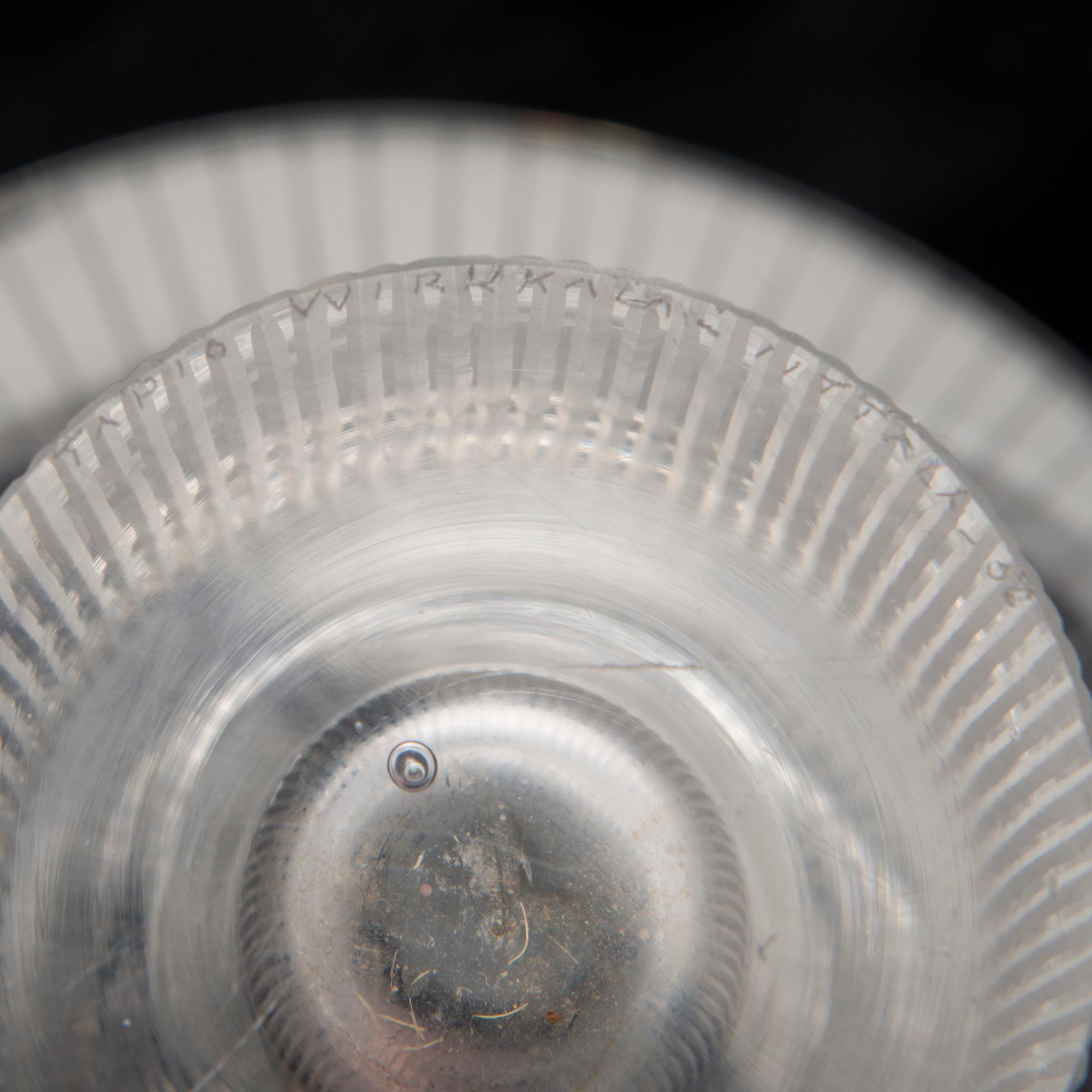 TAPIO WIRKKALA, VAS, glas, "Kantarell", signerad Tapio Wirkkala Iittala -56.