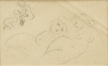 Ivar Arosenius, Model sketches, 2 pcs/double-sided.