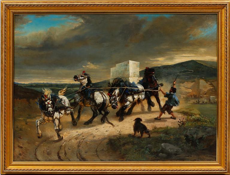 GUSTAF BRANDELIUS, Olja på duk, signerad och daterad 1863.