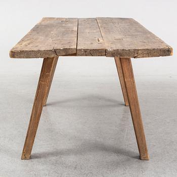 A pine table, 19th Century.