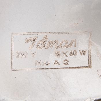 Kattovalaisin / plafondi, malli 80220, Idman, 1900-luvun puoliväli.