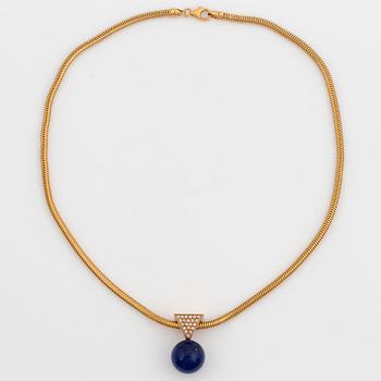 Peter de Wit, Margareth Sandström, a pendant, Linköping 1995, 18K gold and a total of 0,15 ct diamonds.