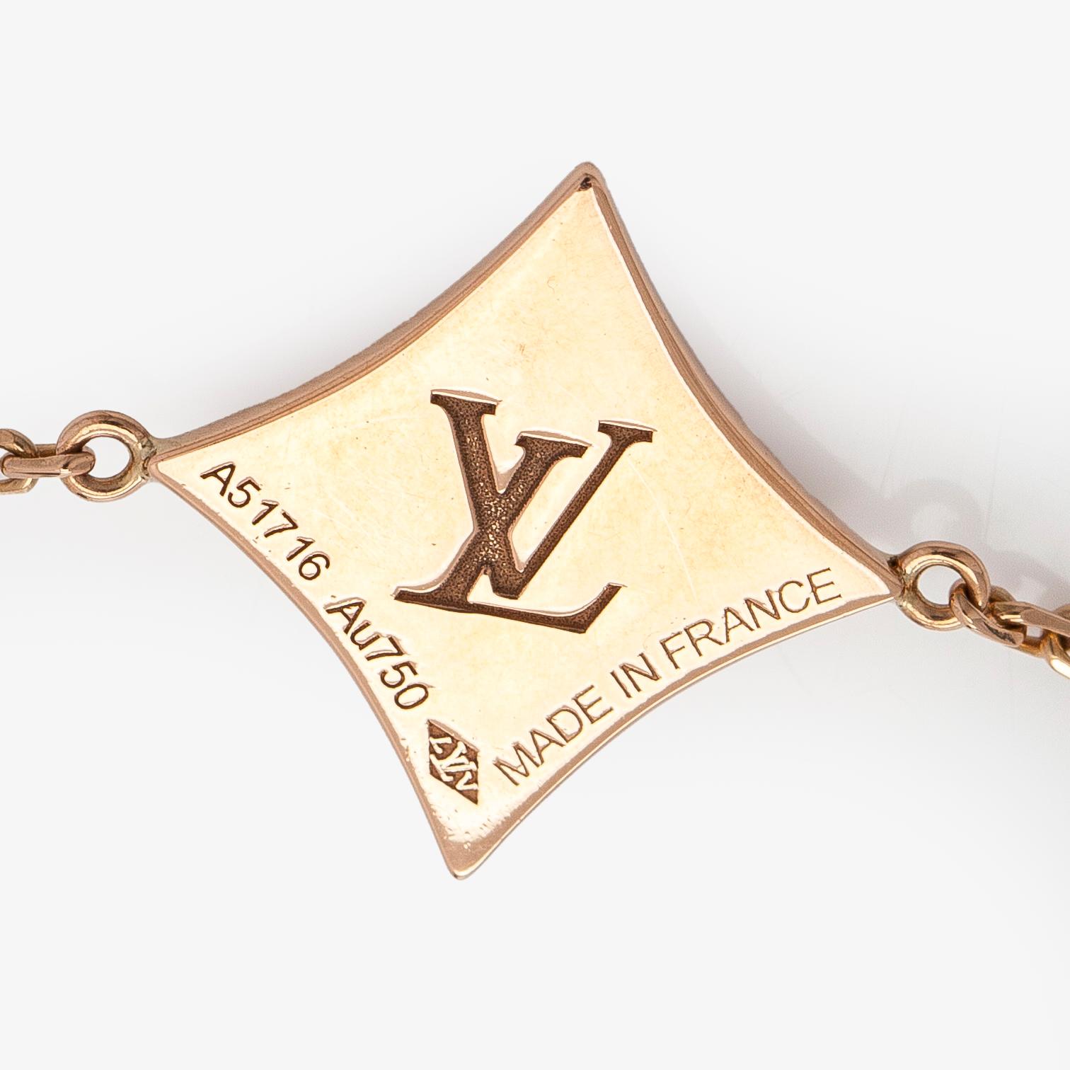 Louis Vuitton, rannekoru, "Color Blossom BB Star", 18K ruusukultaa, vaaleanpunaista helmiäistä ja briljanttihiottu timantti.