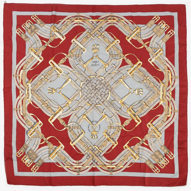 Hermès, a 'Mors et Jouets' silk scarf.