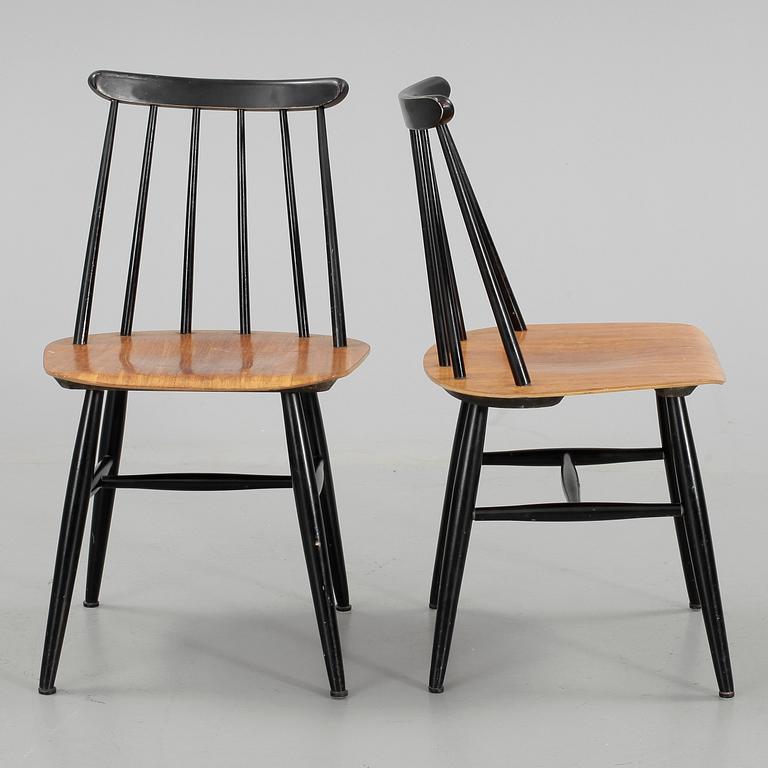 STOLAR, 4 st, "Fanett", Ilmari Tapiovaara, Edsbyverken. Formgiven 1955.