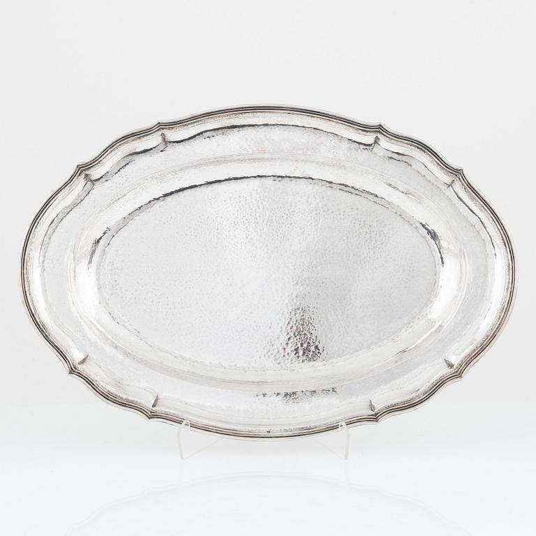 Serveringsfat, silver, svenska importstämplar.