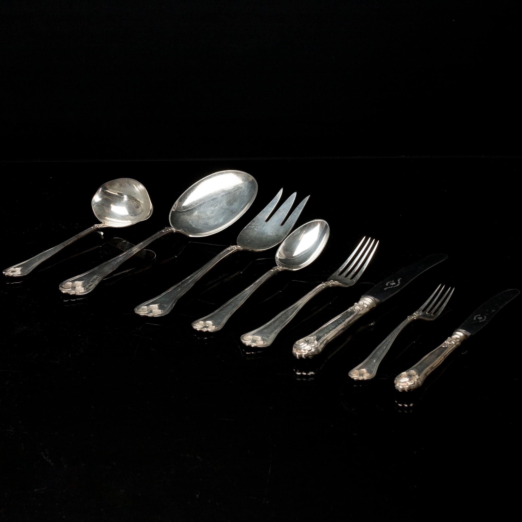 A set of 49 pcs silver cutlery weight ca 2300 gr.