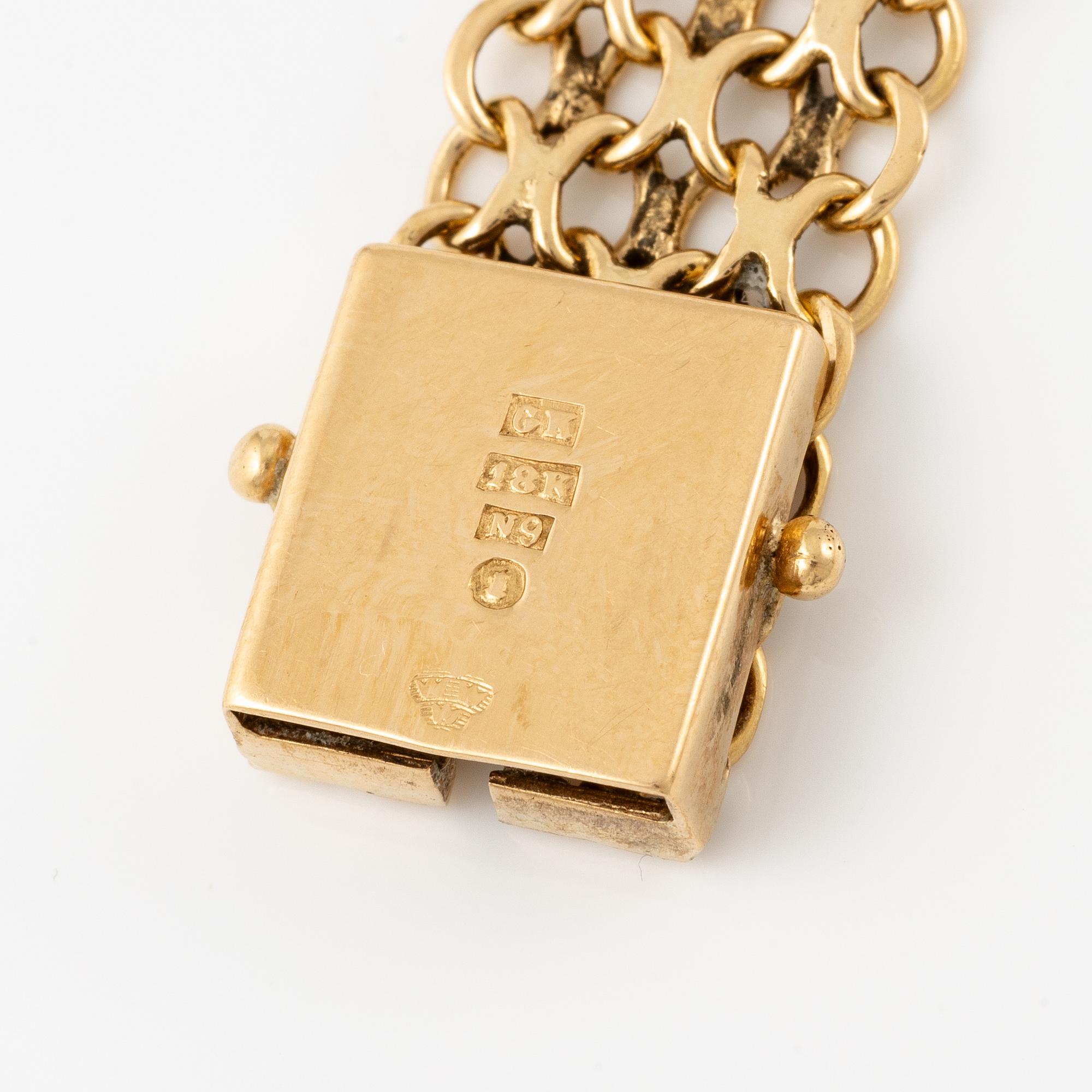 Three links, bracelet, 18K rose gold, x-link.