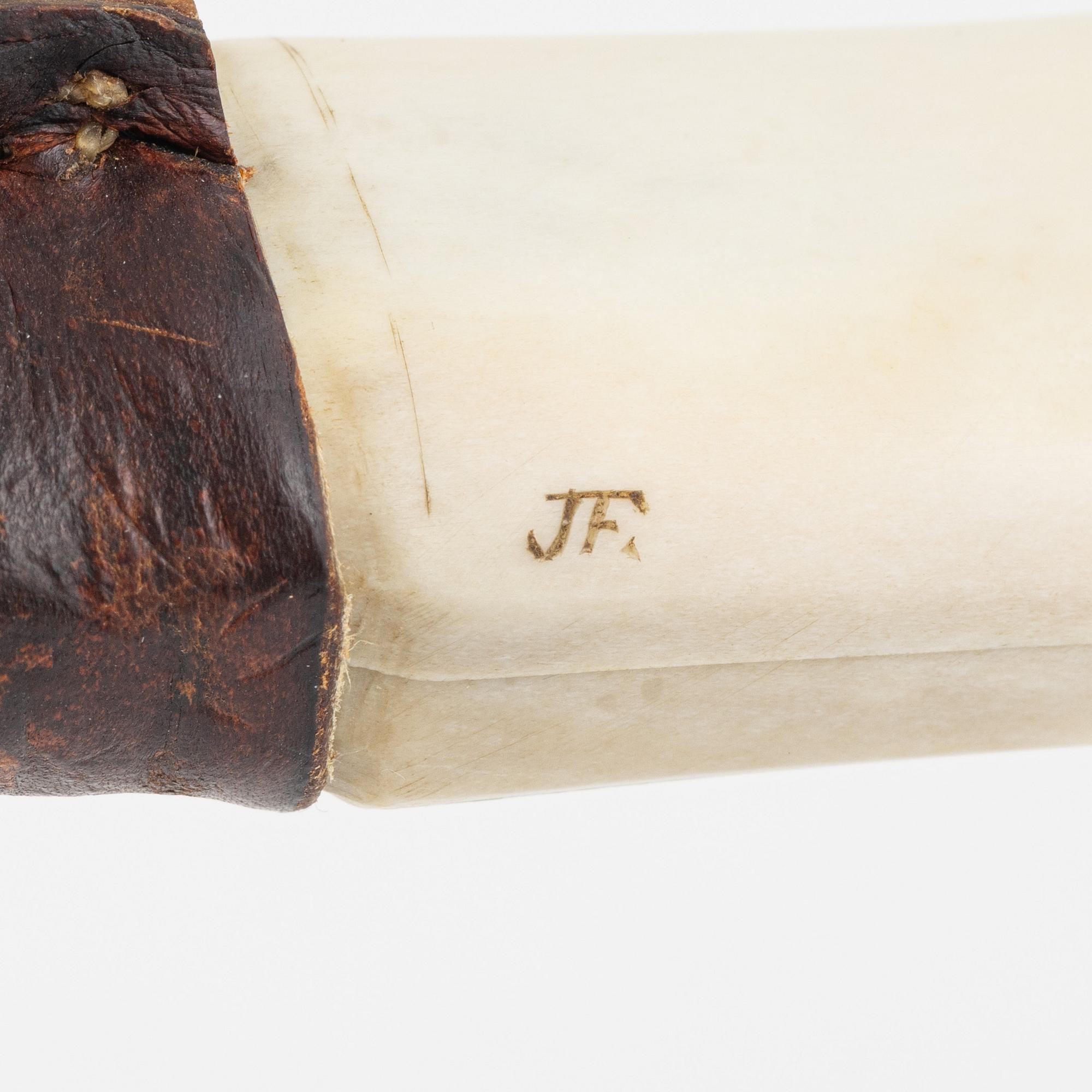 Johan Fankki, a reindeerhorn knife, signed.