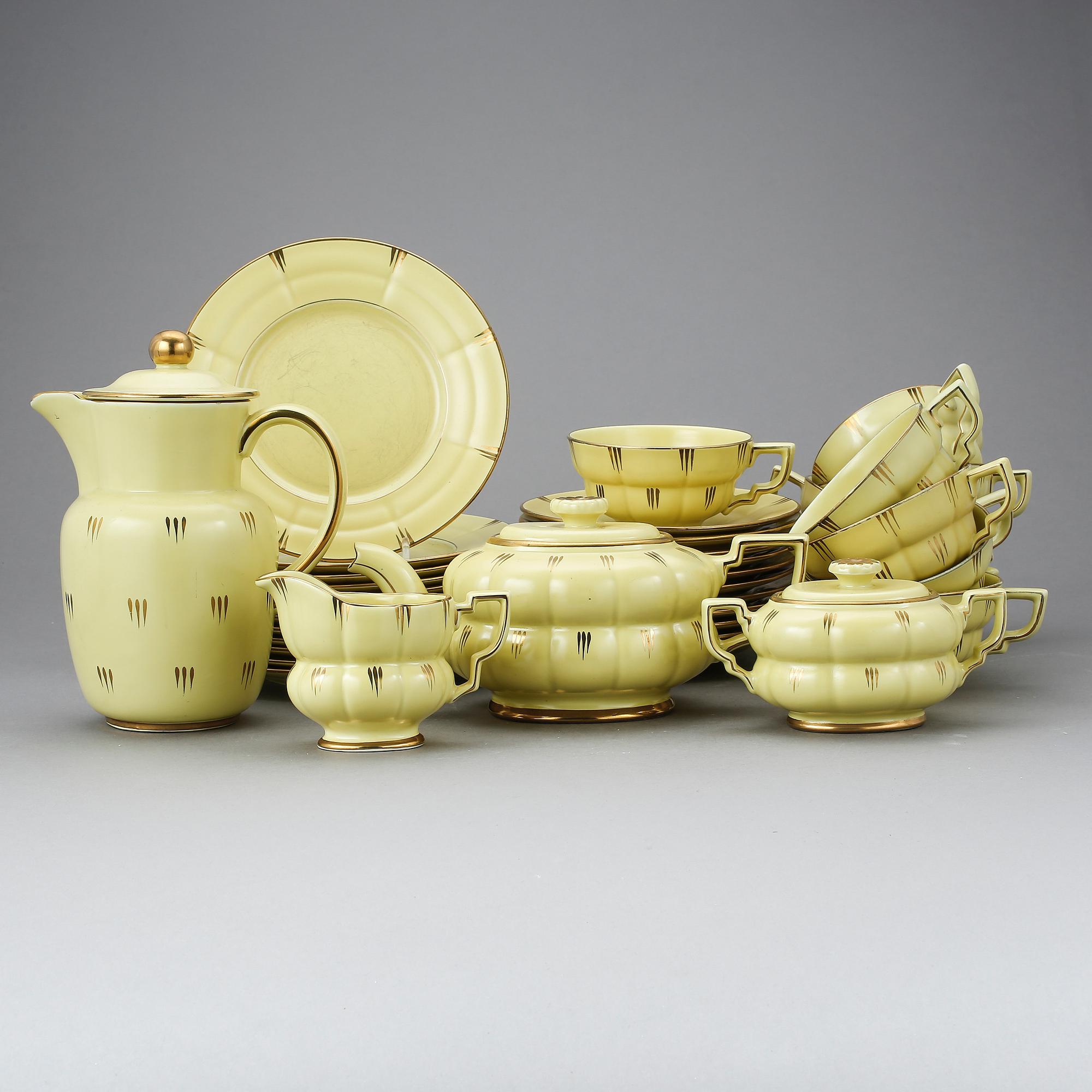 SERVISDELAR, 26, delar, flintgods, "Royal", Arthur Percy, Gefle. I produktion 1952-1960.